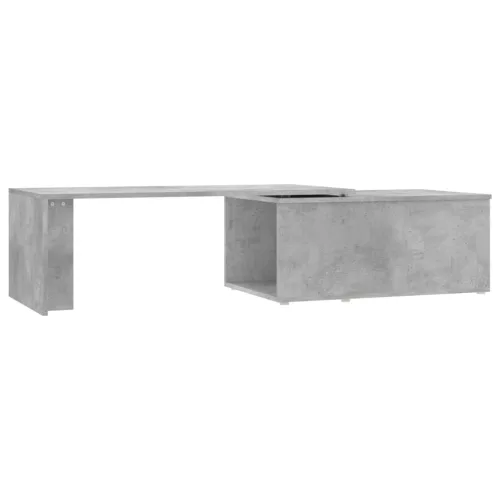  betonszürke szerelt fa dohányzóasztal 150 x 50 x 35 cm