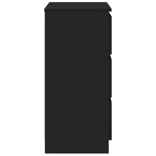  fekete szerelt fa tálalószekrény 60 x 35 x 76 cm