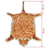  barna plüss leopárd szőnyeg 139 cm
