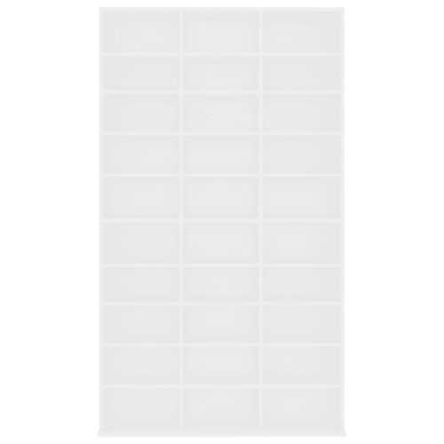  fehér szerelt fa CD-szekrény 102 x 16 x 177,5 cm