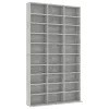  betonszürke szerelt fa CD-szekrény 102 x 16 x 177,5 cm