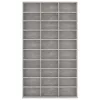  betonszürke szerelt fa CD-szekrény 102 x 16 x 177,5 cm