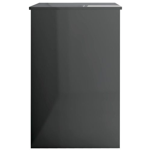  magasfényű szürke forgácslap íróasztal 100 x 50 x 76 cm