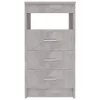  betonszürke szerelt fa fiókos szekrény 40 x 50 x 76 cm