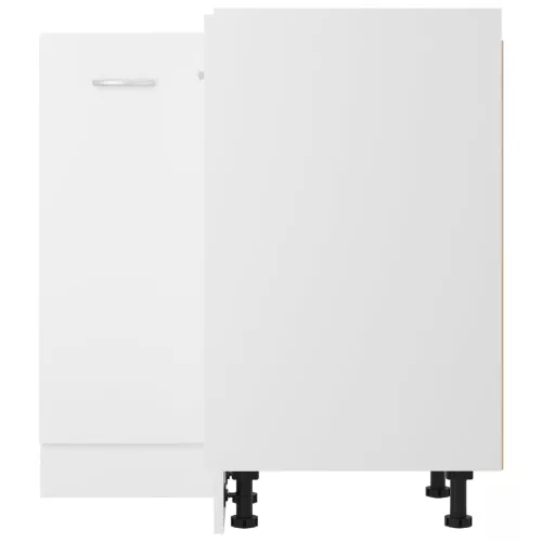  “Lyon” fehér szerelt fa alsó sarokszekrény