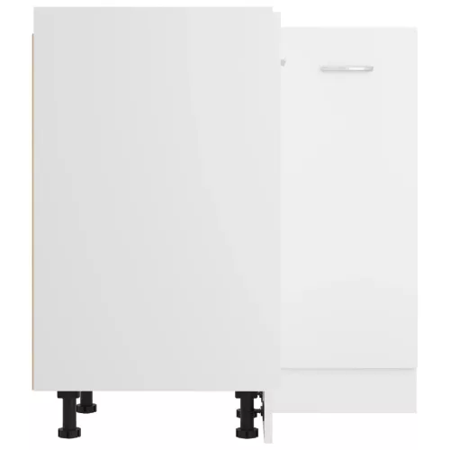  “Lyon” fehér szerelt fa alsó sarokszekrény