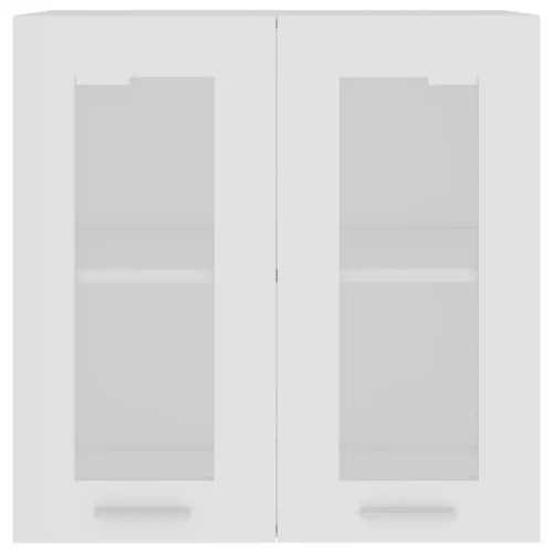  “Lyon” fehér szerelt fa függő üvegszekrény 60 x 31 x 60 cm