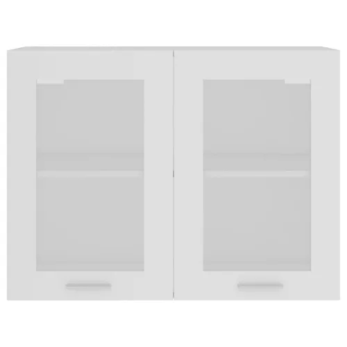  “Lyon” fehér szerelt fa függő üvegszekrény 80 x 31 x 60 cm