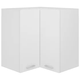    “Lyon” fehér szerelt fa függő sarokszekrény 57 x 57 x 60 cm