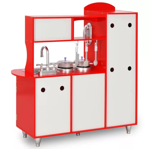  piros MDF játékkonyha 84 x 31 x 89 cm