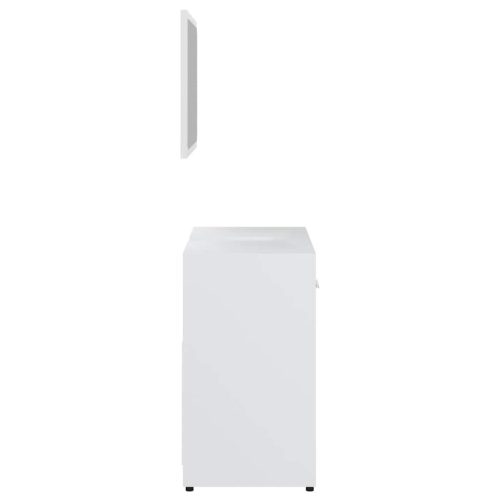  fehér szerelt fa fürdőszobai bútorszett