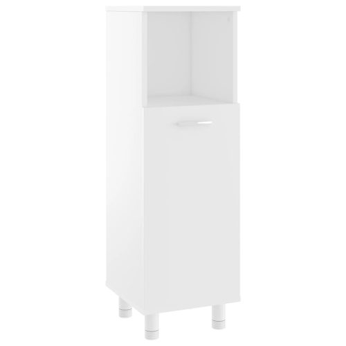  fehér szerelt fa fürdőszobaszekrény 30 x 30 x 95 cm