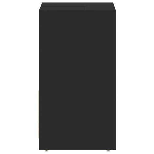  fekete szerelt fa fürdőszobaszekrény 60 x 33 x 61 cm