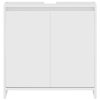  magasfényű fehér szerelt fa fürdőszobaszekrény 60 x 33 x 61 cm