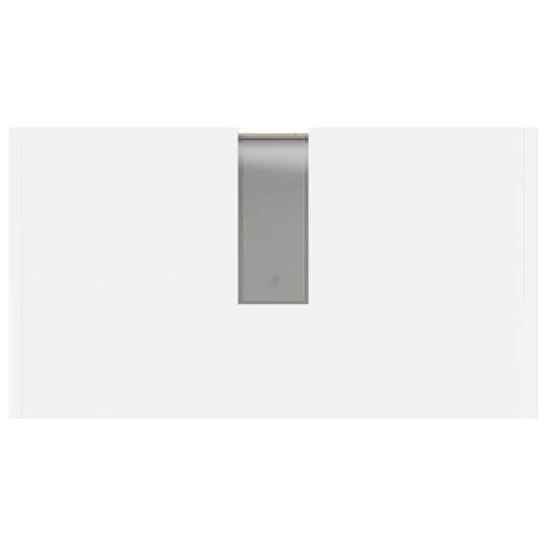  magasfényű fehér szerelt fa fürdőszobaszekrény 60 x 33 x 61 cm