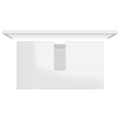  magasfényű fehér szerelt fa fürdőszobai bútorszett