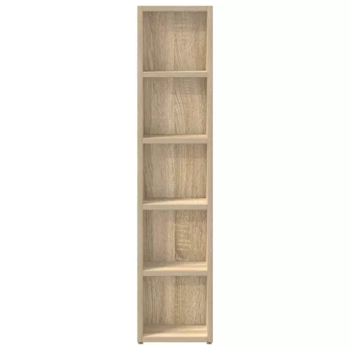  2 db sonoma-tölgy forgácslap CD-tartó szekrény 21x16x93,5 cm