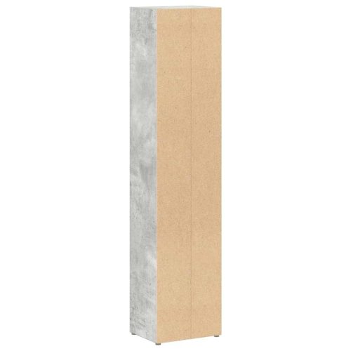  2 db betonszürke forgácslap CD-tartó szekrény 21 x 16 x 93,5 cm