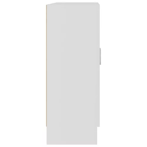  fehér szerelt fa vitrinszekrény 82,5 x 30,5 x 80 cm