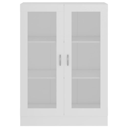  fehér szerelt fa vitrinszekrény 82,5 x 30,5 x 115 cm