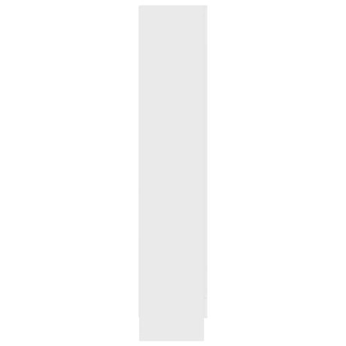  fehér szerelt fa vitrinszekrény 82,5 x 30,5 x 150 cm