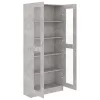  betonszürke szerelt fa vitrinszekrény 82,5 x 30,5 x 185,5 cm