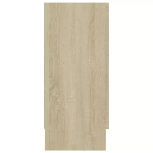  sonoma-tölgy színű szerelt fa tálalószekrény 120 x 30,5 x 70 cm