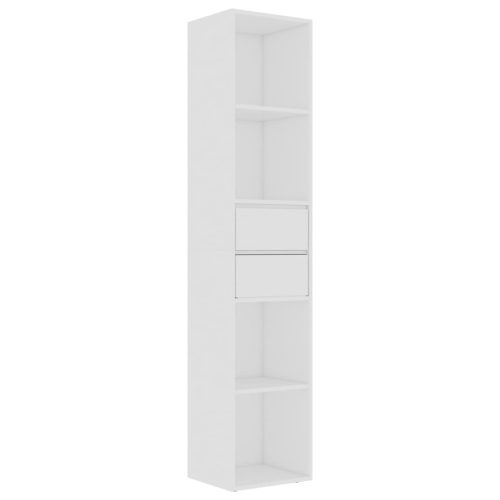  fehér szerelt fa könyvszekrény 36 x 30 x 171 cm