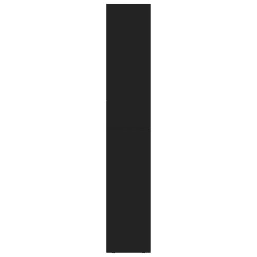  fekete szerelt fa könyvszekrény 36 x 30 x 171 cm