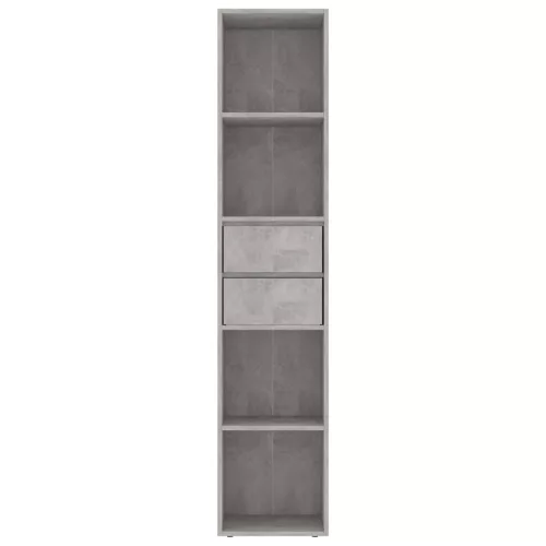  betonszürke szerelt fa könyvszekrény 36 x 30 x 171 cm