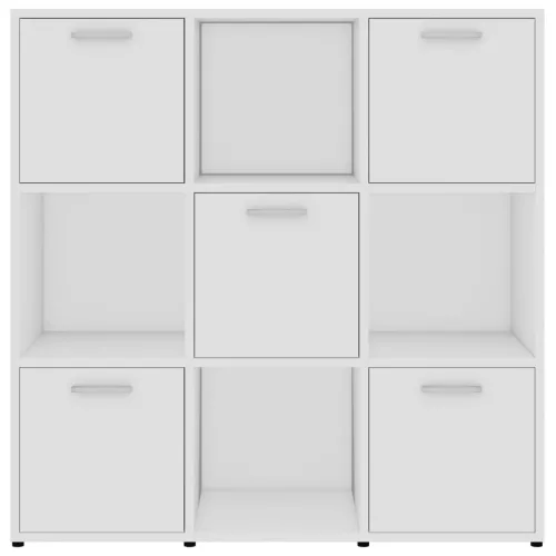  fehér szerelt fa könyvszekrény 90 x 30 x 90 cm