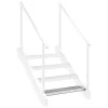 1 db horganyzott acél rácsos lépcsőfok 60 x 24 x 7 cm