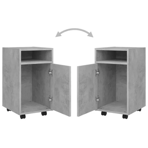  betonszürke szerelt fa kerekes kisszekrény 33 x 38 x 60 cm