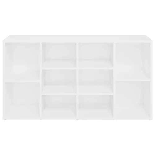  fehér szerelt fa cipőtároló pad 103 x 30 x 54,5 cm