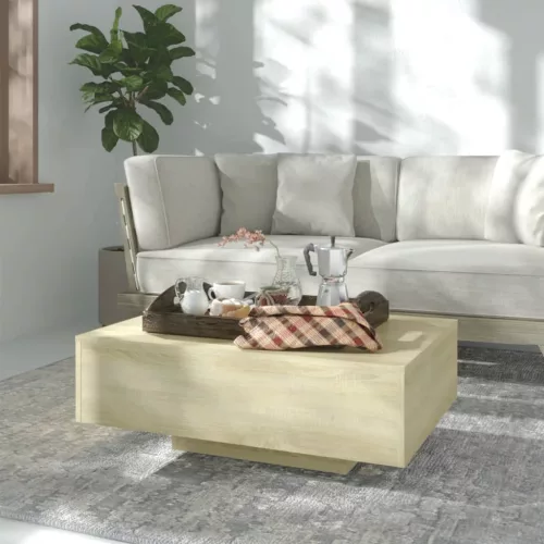  sonoma tölgy színű szerelt fa dohányzóasztal 80 x 55 x 31 cm