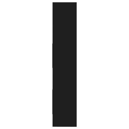  fekete szerelt fa könyvszekrény 60 x 35 x 180 cm