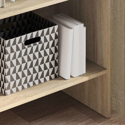  sonoma tölgy színű szerelt fa könyvszekrény 60 x 35 x 180 cm