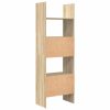  sonoma tölgy színű szerelt fa könyvszekrény 60 x 35 x 180 cm