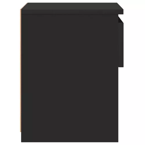  2 db fekete szerelt fa éjjeliszekrény 40 x 30 x 39 cm