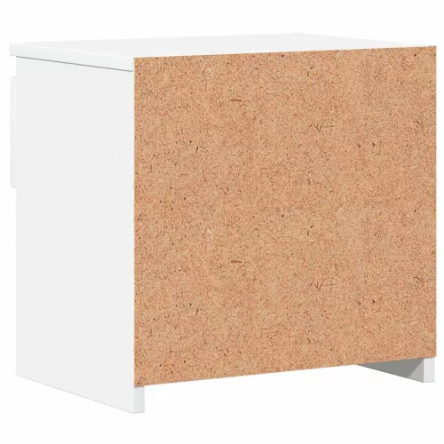  2 db magasfényű fehér szerelt fa éjjeliszekrény 40 x 30 x 39 cm