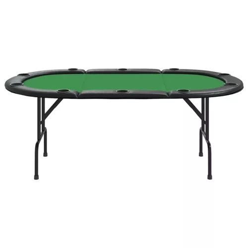  zöld összecsukható pókerasztal 10 játékosnak 207 x 106 x 76 cm