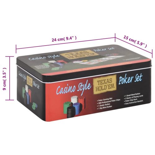  200 db-os pókerzsetonkészlet 4 g