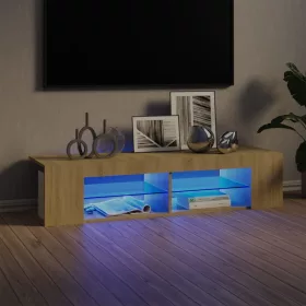    sonoma tölgy színű TV-szekrény LED-lámpákkal 135 x 39 x 30 cm