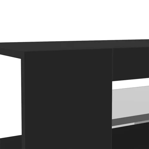  fekete TV-szekrény LED lámpákkal 90 x 39 x 30 cm