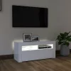  fehér TV-szekrény LED-lámpákkal 90 x 35 x 40 cm