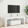  fehér TV-szekrény LED-lámpákkal 120 x 35 x 40 cm