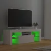  fehér TV-szekrény LED-lámpákkal 120 x 35 x 40 cm