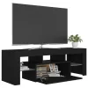  fekete TV-szekrény LED-világítással 120 x 35 x 40 cm