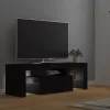  fekete TV-szekrény LED-világítással 120 x 35 x 40 cm