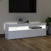  fehér TV-szekrény LED-lámpákkal 120 x 35 x 40 cm